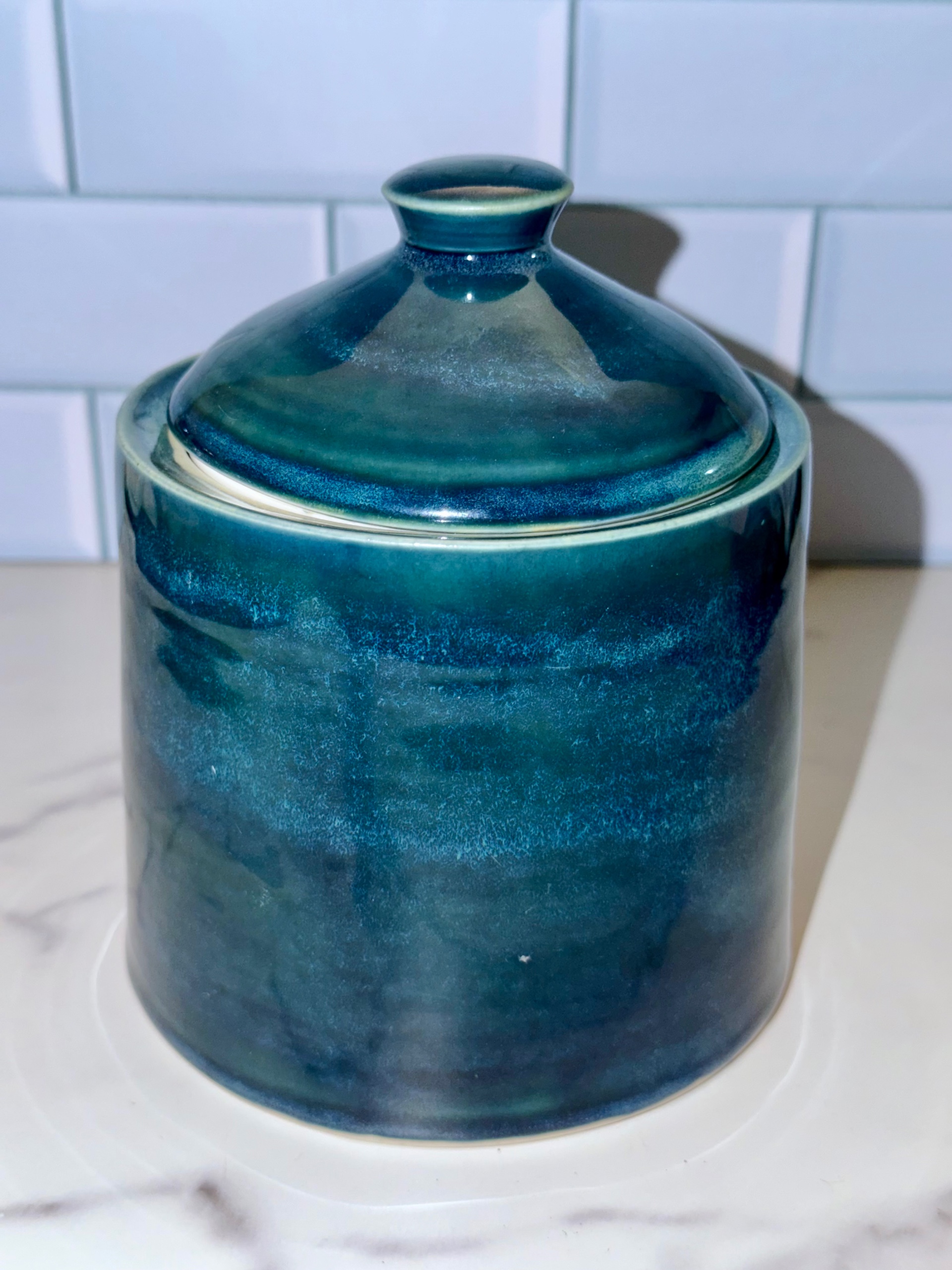 Lidded jar - Midnight Tide